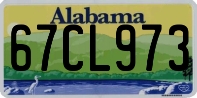 AL license plate 67CL973
