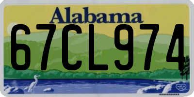 AL license plate 67CL974