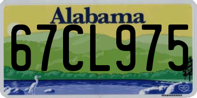 AL license plate 67CL975