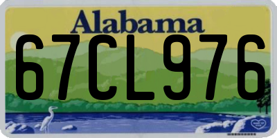 AL license plate 67CL976