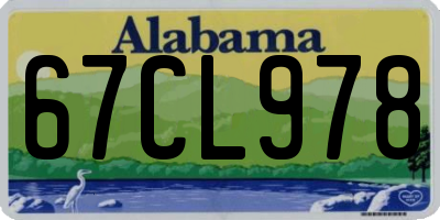 AL license plate 67CL978