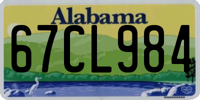 AL license plate 67CL984