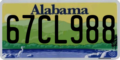 AL license plate 67CL988