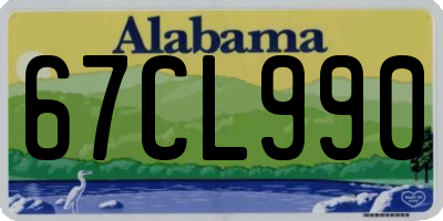 AL license plate 67CL990