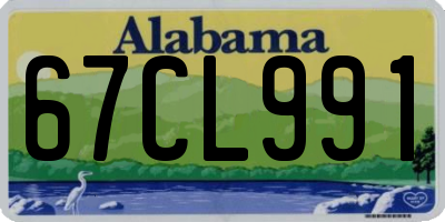AL license plate 67CL991