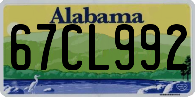 AL license plate 67CL992