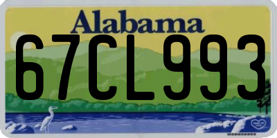 AL license plate 67CL993