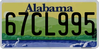 AL license plate 67CL995