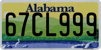AL license plate 67CL999