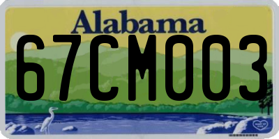 AL license plate 67CM003