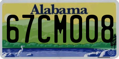 AL license plate 67CM008