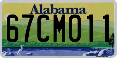 AL license plate 67CM011