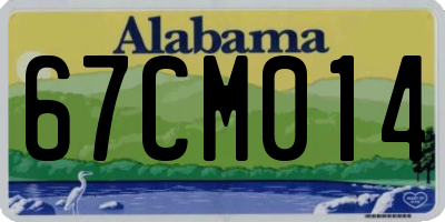 AL license plate 67CM014