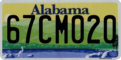 AL license plate 67CM020