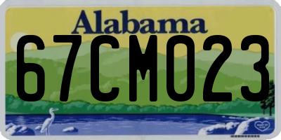 AL license plate 67CM023