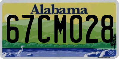 AL license plate 67CM028