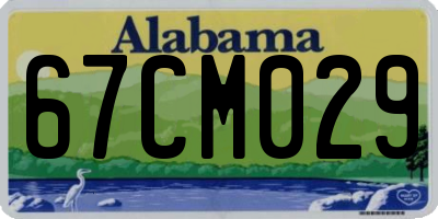 AL license plate 67CM029