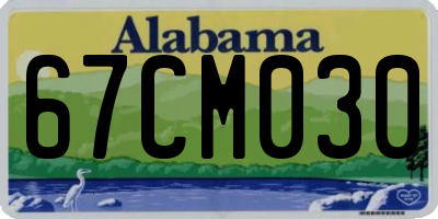 AL license plate 67CM030