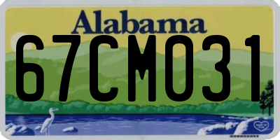 AL license plate 67CM031