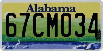 AL license plate 67CM034