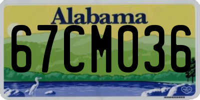 AL license plate 67CM036