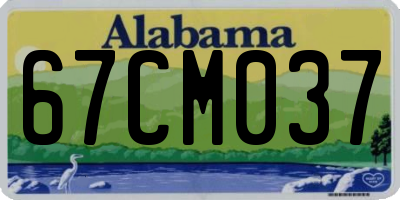 AL license plate 67CM037