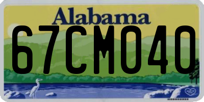 AL license plate 67CM040