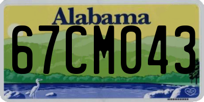 AL license plate 67CM043