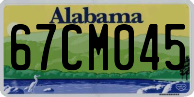 AL license plate 67CM045