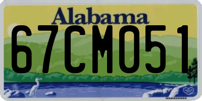 AL license plate 67CM051