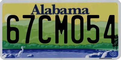 AL license plate 67CM054