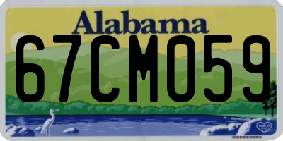 AL license plate 67CM059