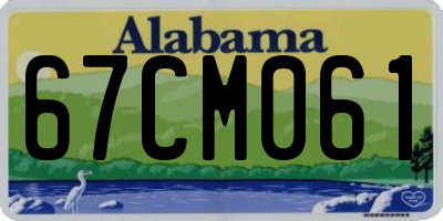 AL license plate 67CM061