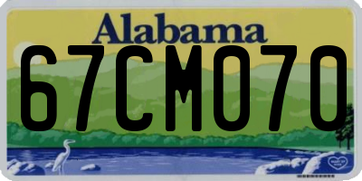 AL license plate 67CM070