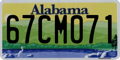 AL license plate 67CM071