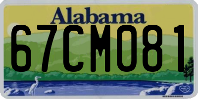 AL license plate 67CM081