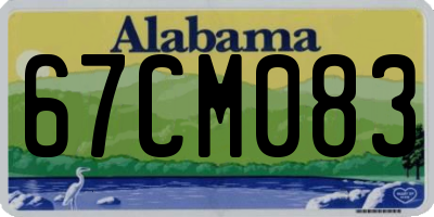 AL license plate 67CM083