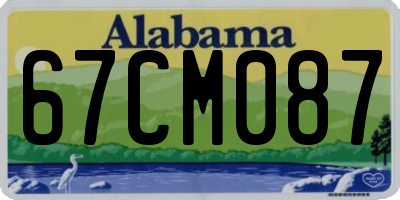 AL license plate 67CM087
