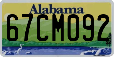 AL license plate 67CM092