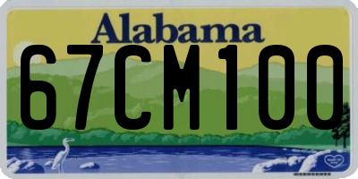 AL license plate 67CM100