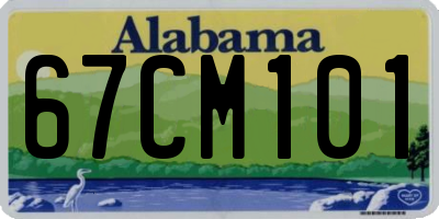 AL license plate 67CM101