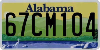 AL license plate 67CM104
