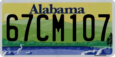 AL license plate 67CM107
