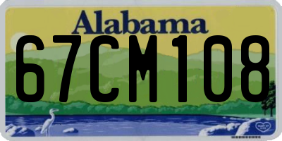 AL license plate 67CM108