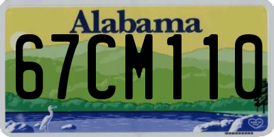 AL license plate 67CM110