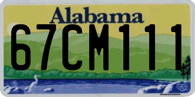 AL license plate 67CM111