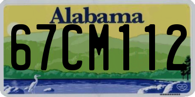 AL license plate 67CM112