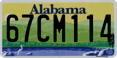 AL license plate 67CM114