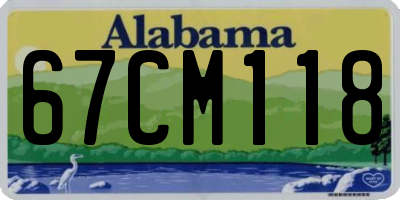 AL license plate 67CM118