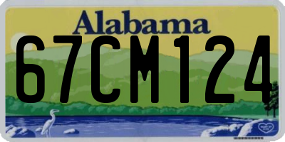 AL license plate 67CM124